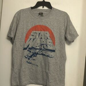 Star Wars Xwing fighter short sleeve t-shirt grey fitted ladies XL